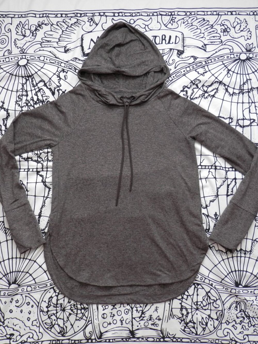 Athleta Uptempo Purple Heathered Long Sleeve Pullover Athletic Hoodie, Size XS